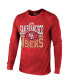Фото #2 товара Men's Threads Scarlet San Francisco 49ers Super Bowl LVIII Tri-Blend Long Sleeve T-shirt