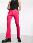 ASOS DESIGN skinny flared smart trousers in pink