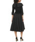 Фото #3 товара Petite 3/4-Sleeve Portrait-Collar Fit & Flare Dress