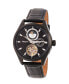 ფოტო #1 პროდუქტის Automatic Sebastian Black Leather Watches 40mm