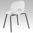 Фото #2 товара Hercules Series 770 Lb. Capacity Designer White Plastic Stack Chair With Black Frame