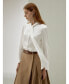 ფოტო #4 პროდუქტის Women's Bow-tie Neck Silk Blouse