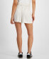 Фото #2 товара Women's High Rise Linen Blend Shorts, Created for Macy's