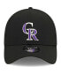 Фото #3 товара Men's Black Colorado Rockies Logo 39THIRTY Flex Hat