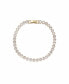 Фото #1 товара Cubic Zirconia Chain 18K Gold Plated Tennis Bracelet