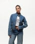 Good For Nothing denim jacket with butterfly stamp detail in blue BLAU, XS - EU 34 - фото #1