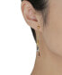 ფოტო #2 პროდუქტის Tri-Gold Linear Drop Earrings in 14k Gold, White Gold and Rose Gold, 2 inch