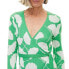 Фото #4 товара Women's Long Sleeve V-Neck Ginkgo Green Sweater Wrap Top - DVF XXS