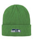 Фото #1 товара Big Boys and Girls Neon Green Seattle Seahawks Tie-Dye Cuffed Knit Hat