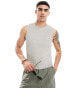 Фото #1 товара ASOS DESIGN muscle fit tank vest in beige fabric