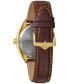 ფოტო #3 პროდუქტის Men's Classic Jet Star Brown Leather Strap Watch 40mm