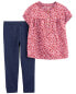 Baby 2-Piece Floral Shirt & Jegging Set NB