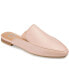 Women's Akza Wide Width Slip On Square Toe Mules Flats