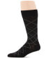 ფოტო #1 პროდუქტის Men's Diagonal Plaid Dress Socks