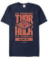 Фото #1 товара Marvel Men's Thor Ragnarok The Asgardian Thor Vs. The Hulk Short Sleeve T-Shirt