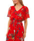 Women's Smocked-Waist Flutter-Sleeve Maxi Dress
