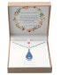 Фото #3 товара Medium Teardrop Dried Flower Pendant with 18" Chain in Sterling Silver. Available in Multi, Blue or Yellow