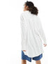 Stradivarius oversized linen look shirt in white