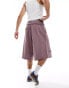 COLLUSION distressed skater fit festival shorts in purple wash