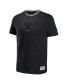 Men's NFL X Staple Black Cleveland Browns Embroidered Fundementals Globe Short Sleeve T-shirt