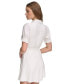 Petite Collared Tie-Waist Short-Sleeve Dress