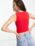 Фото #3 товара Only exclusive racer neck top in red