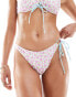 Bright Swimwear alice rosette high leg bikini bottom in pink