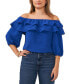 Фото #1 товара Women's Double-Ruffle Off-The-Shoulder Blouse
