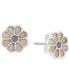 Silver-Tone 3-Pc. Set Mixed Stone Daisy Earrings