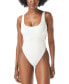 Фото #1 товара Vince Camuto 282150 Women's Ribbed High-Leg Cut-Out One-Piece Swimsuit Size 10