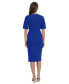 ფოტო #2 პროდუქტის Women's Crepe Flutter-Sleeve Midi Dress