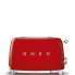 SMEG toaster TSF01RDEU (Red) - 2 slice(s) - Red - Steel - Buttons - Level - Rotary - China - 950 W