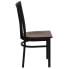 Фото #1 товара Hercules Series Black School House Back Metal Restaurant Chair - Mahogany Wood Seat