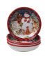 Фото #1 товара Magic of Christmas Snowman 4 Piece Soup Bowl