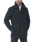 ფოტო #1 პროდუქტის Men Calvin Wool Blend Car Coat with Removable Bib