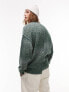 Фото #3 товара Topman step hem ombre crew jumper in green