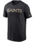 Фото #2 товара Men's Black New Orleans Saints Team Wordmark T-shirt
