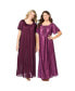 Plus Size Only Necessities 2-Pack Long Silky Gown Dark berry animal, 5x - фото #1