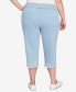 Фото #2 товара Plus Size Classic Neutrals Superstretch Denim Fringe Capri Pants