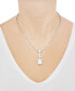 Arabella cubic Zirconia Multi-Cut Fancy 18" Pendant Necklace in Sterling Silver