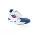Reebok Solution Mid Mens Blue Synthetic Lace Up Athletic Basketball Shoes