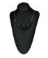 ფოტო #2 პროდუქტის Black Onyx (9-10mm) Chain Necklace in 14k Yellow Gold