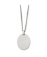 Фото #1 товара Stainless Steel Polished Oval Pendant on a Cable Chain Necklace