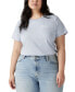 ფოტო #1 პროდუქტის Plus Size Perfect Cotton Holmes Floral Logo Tee