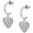 Gentle semicircular earrings with hearts SAVA05