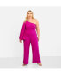 Plus Size Opal Extreme Single Sleeve Wide Leg Jumpsuit