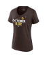 Women's Brown San Diego Padres 2022 Postseason Plus Size V-Neck T-shirt