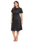 Фото #2 товара Plus Size Laser-Cutout A-Line Dress