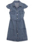 Фото #1 товара Big Girls Collared Belted Denim Dress