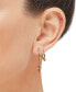 ფოტო #2 პროდუქტის Cross Dangle Illusion Hoop Earrings in 10k Gold